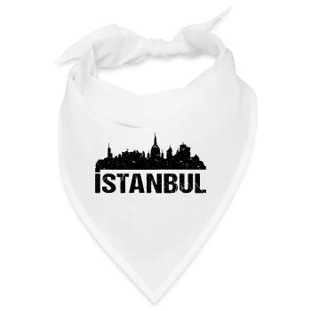 Istanbul Skyline - Bandana - Weiß - Vorne