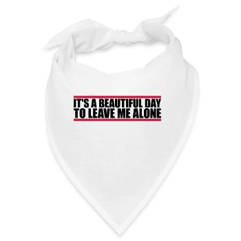 leave me alone day - Bandana - Weiß - Vorne