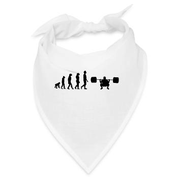 Evolution des Gewichthebens - Bandana - Weiß - Vorne