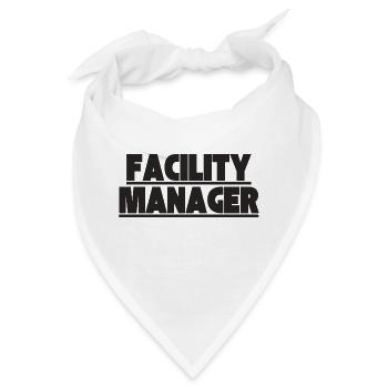 Facility Manager Haustechniker Hausmeister - Bandana - Weiß - Vorne