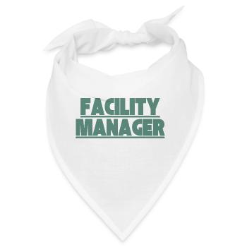 Facility Manager Haustechniker Hausmeister - Bandana - Weiß - Vorne