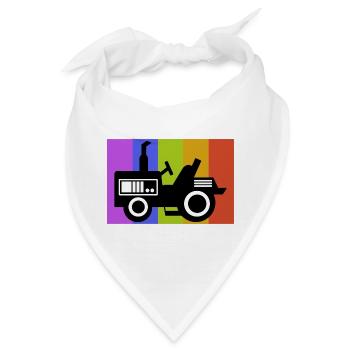 Kraftfahrzeug Biobauer Landleben Farmer Traktor - Bandana - Weiß - Vorne