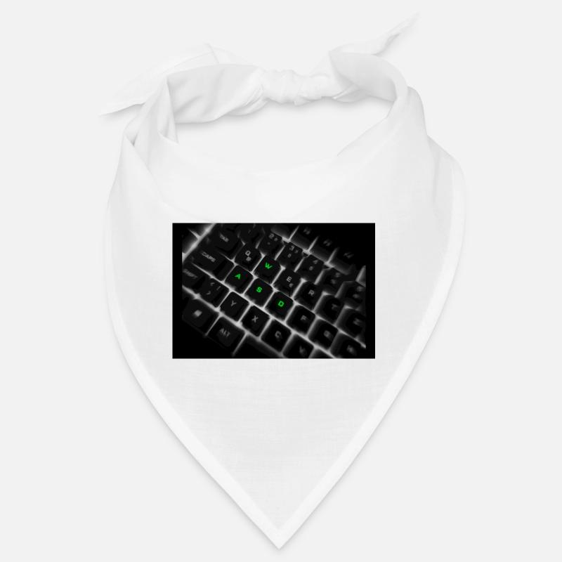 Impression d’art sur le clavier néon WASD - Bandana - blanc