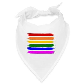 Regenbogen Regenbogenfahne - Bandana - Weiß - Vorne