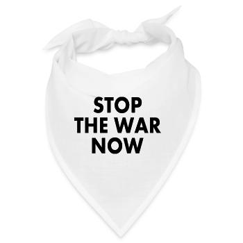 Stop the war now - Bandana - Weiß - Vorne