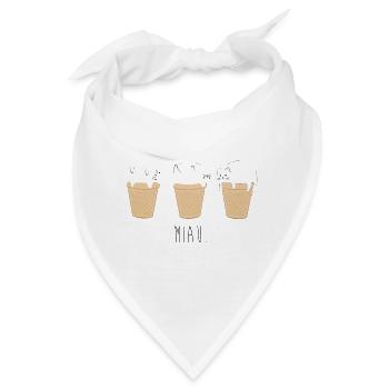 miau meow cat eis catlove - Bandana - Weiß - Vorne