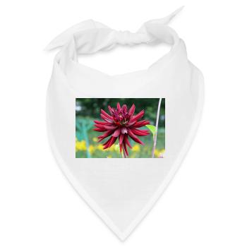Blume rot rote Blume - Bandana - Weiß - Vorne