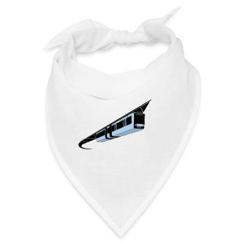 Wuppertal Schwebebahn bunt - Bandana - Weiß - Vorne