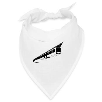 Wuppertal Schwebebahn schwarz/weiß - Bandana - Weiß - Vorne