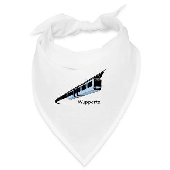 Wuppertal Schwebebahn Schrift bunt - Bandana - Weiß - Vorne
