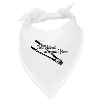 Schlüssel zum Herz Love - Bandana - Weiß - Vorne