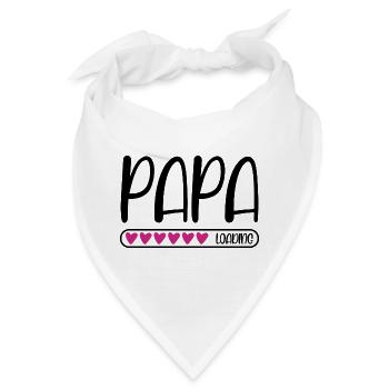 Papa loading - Bandana - Weiß - Vorne