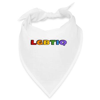 LGBTIQ-Regenbogenfarben - Bandana - Weiß - Vorne