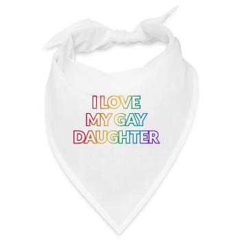 Ich liebe meine schwule Tochter - Bandana - Weiß - Vorne