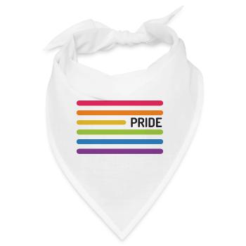 LGBT Pride Monat - Pride! - Bandana - Weiß - Vorne