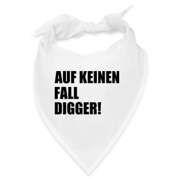 auf keinen fall digga - Bandana - Weiß - Vorne