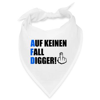 auf keinen fall digga - Bandana - Weiß - Vorne