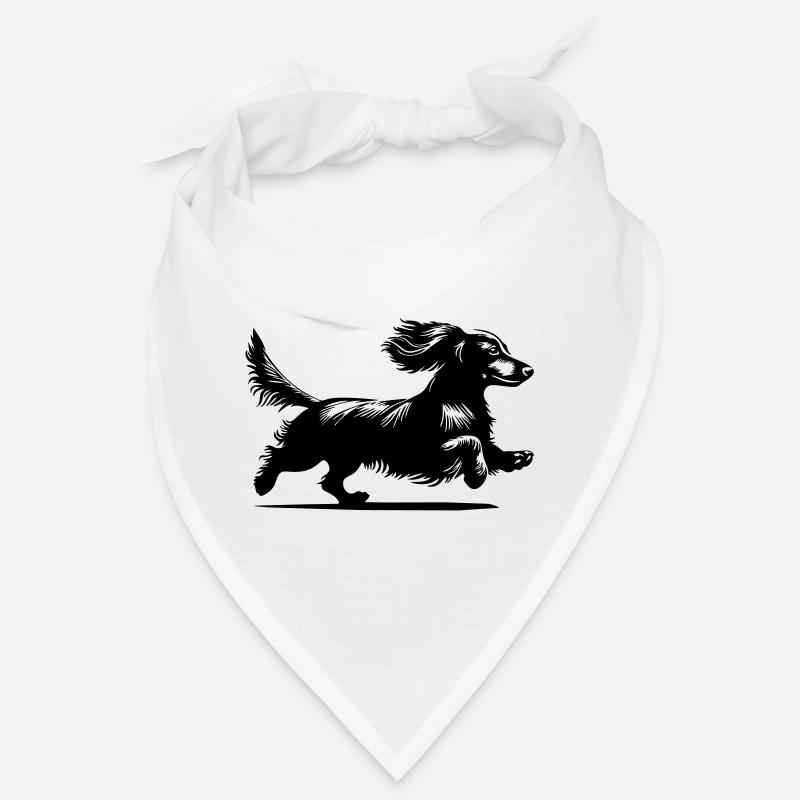 Dackel - Bandana - Weiß