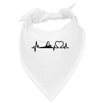 Herzschlag Yoga - Bandana - Weiß - Vorne