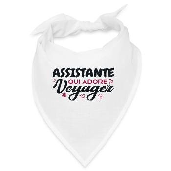 Weltenbummler-Assistent mit einer Leidenschaft fürs Reisen - Bandana - Weiß - Vorne