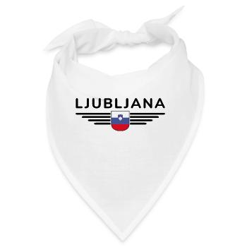 Trendiges Ljubljana Design - Bandana - Weiß - Vorne