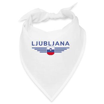 Trendiges Ljubljana Design - Bandana - Weiß - Vorne