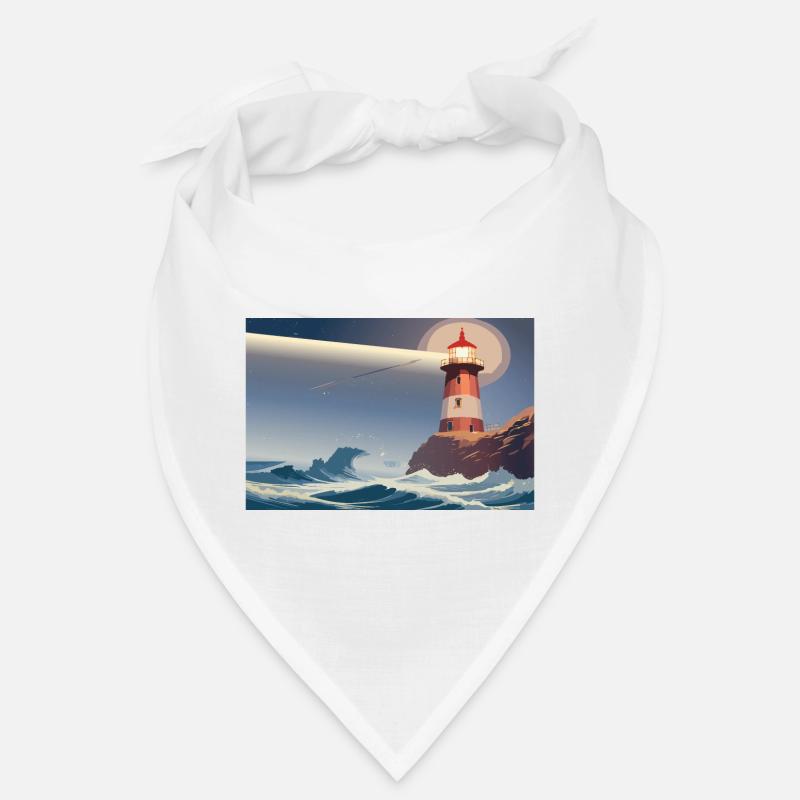 Leuchtturm bei Nacht Bandana