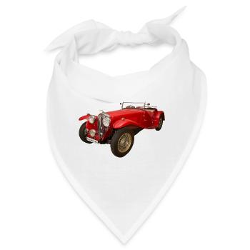 Historisches Auto - Bandana - Weiß - Vorne