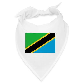 Tansania – Flaggenwappen Tansania-Flaggenfarbpalette - Bandana - Weiß - Vorne