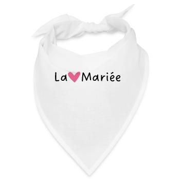 Die Braut Rosa Herz - Bandana - Weiß - Vorne