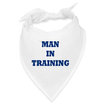 Man in Training - Bandana - Weiß - Vorne
