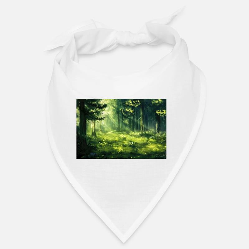 Poster Illustration Paysage de Forêt Bandana