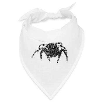 Springspinne niedliche Spinne Phidippus Arachnide - Bandana - Weiß - Vorne
