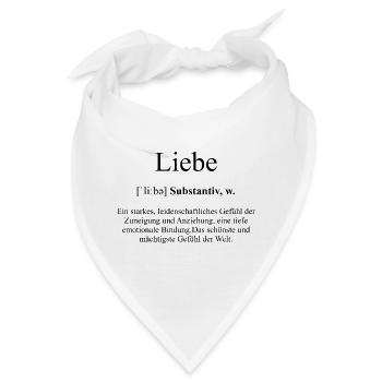 Liebe Definition Dictionary - Bandana - Weiß - Vorne