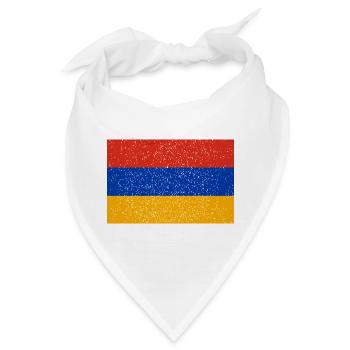 Armenische Vintage-Flagge - Bandana - Weiß - Vorne
