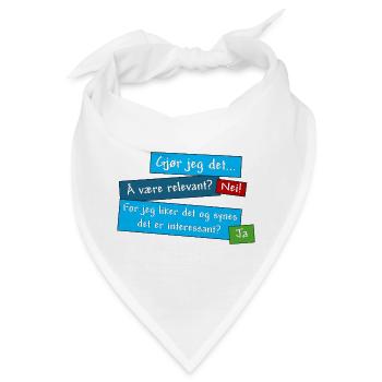 Nicht um Relevanz. Aber über das Interesse. (NEIN) - Bandana - Weiß - Vorne