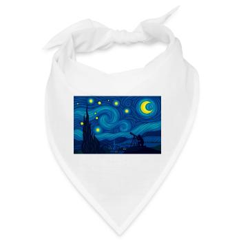 Die Nacht (unter die Lupe genommen) - Bandana - Weiß - Vorne