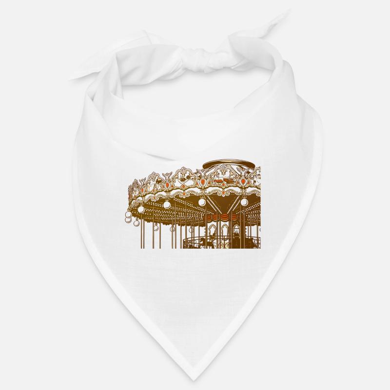 Design de carrousel vintage doré Bandana