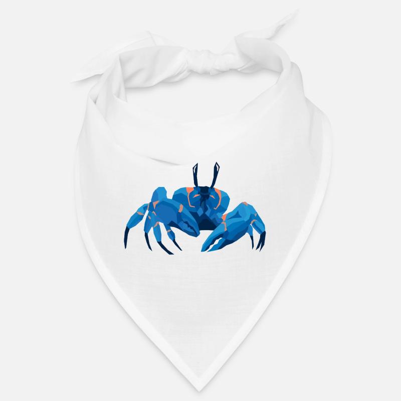 Blaue Krabbe Polygonaler Stil Bandana