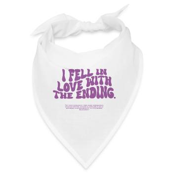 I Fell in Love With the Ending – Funny Book Quote - Bandana - Weiß - Vorne