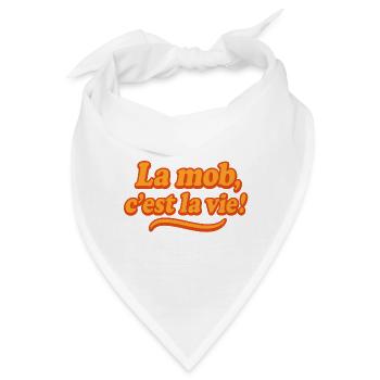 Der Mob ist das Leben! - Bandana - Weiß - Vorne