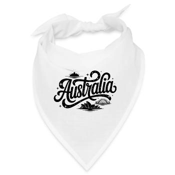 Australien - Souvenir-Design - Bandana - Weiß - Vorne