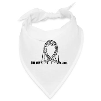 The way I Roll - Achterbahn - Looping - Bandana - Weiß - Vorne