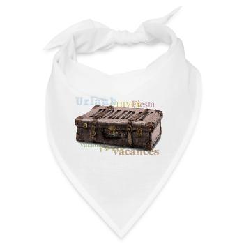 Vintage Koffer mit Reisewortschatz - Bandana - Weiß - Vorne