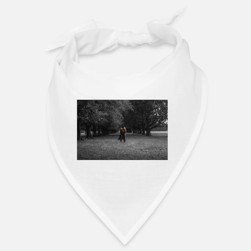 Silhouetted Pumpkin Couple Under Tree Canopy Bandana