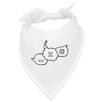 Computer Sprechblasen - Bandana - Weiß - Vorne