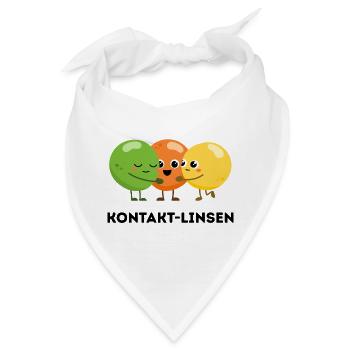 Kontakt-Linsen – Lustiges Wortspiel - Bandana - Weiß - Vorne