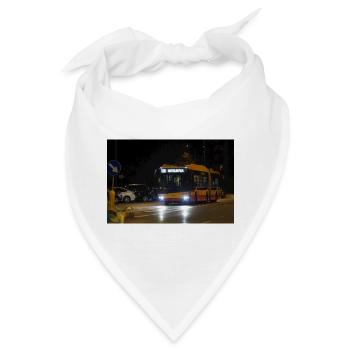 Nachtbus in der Stadt - Bandana - Weiß - Vorne