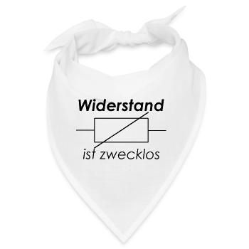 Unispruch "Widerstand ist zwecklos" Studenten - Bandana - Weiß - Vorne