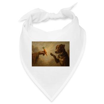 Karotte der Erleuchtung Hund - Bandana - Weiß - Vorne